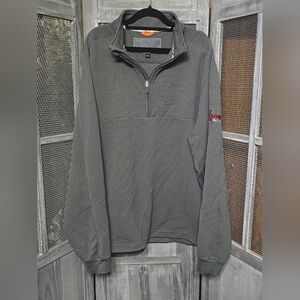 Straight Down Gray Zip-Up Sweater for Men